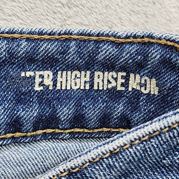 Rewash Jean Shorts Womens 11/30 Blue Super High Rise Mom Cuffed Distressed - Picture 5 of 13